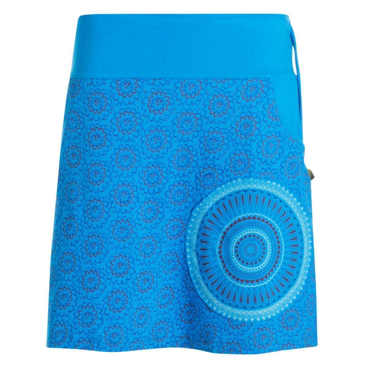Minirock Kurzer Damen Baumwoll-Rock Taschen-Rock Mini-Röcke Blümchen Mandala