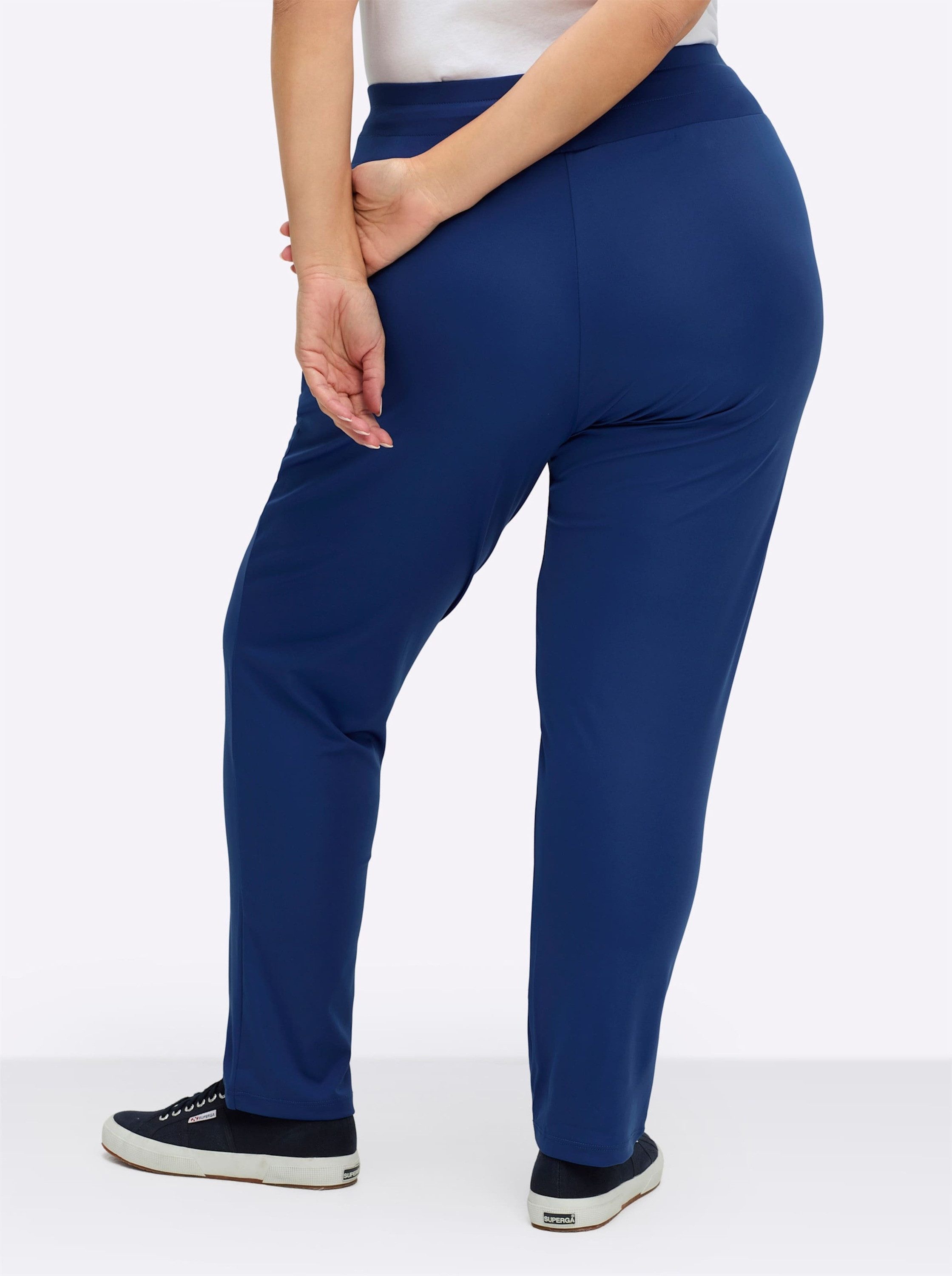 Sieh an! Jerseyhose Hose komfortabel mit Rundum-Dehnbund und Bindeband günstig online kaufen