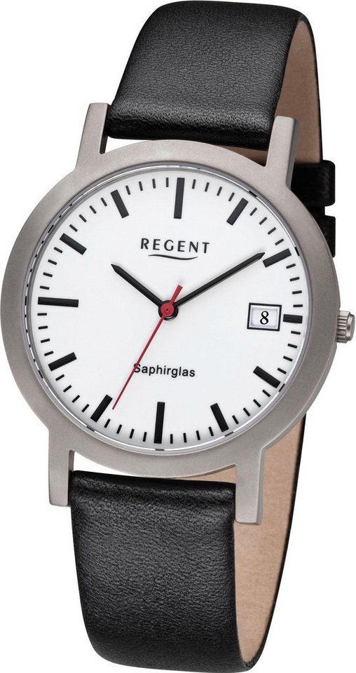 Regent Quarzuhr 1600.90.10, F1108, Trendige Armbanduhr für Männer