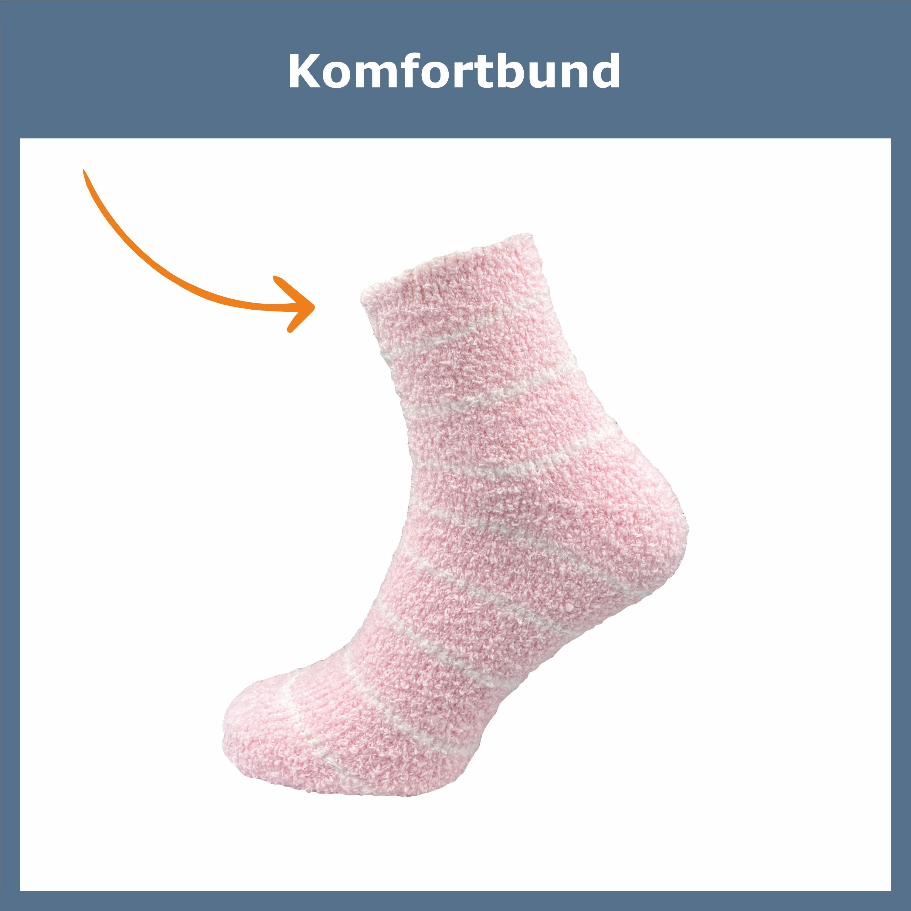 GAWILO Kuschelsocken für Damen für warme Füße an kalten Tagen - extra weich & flauschig (6 Paar) Haussocken aus flauschigem Material für optimalen Tragekomfort