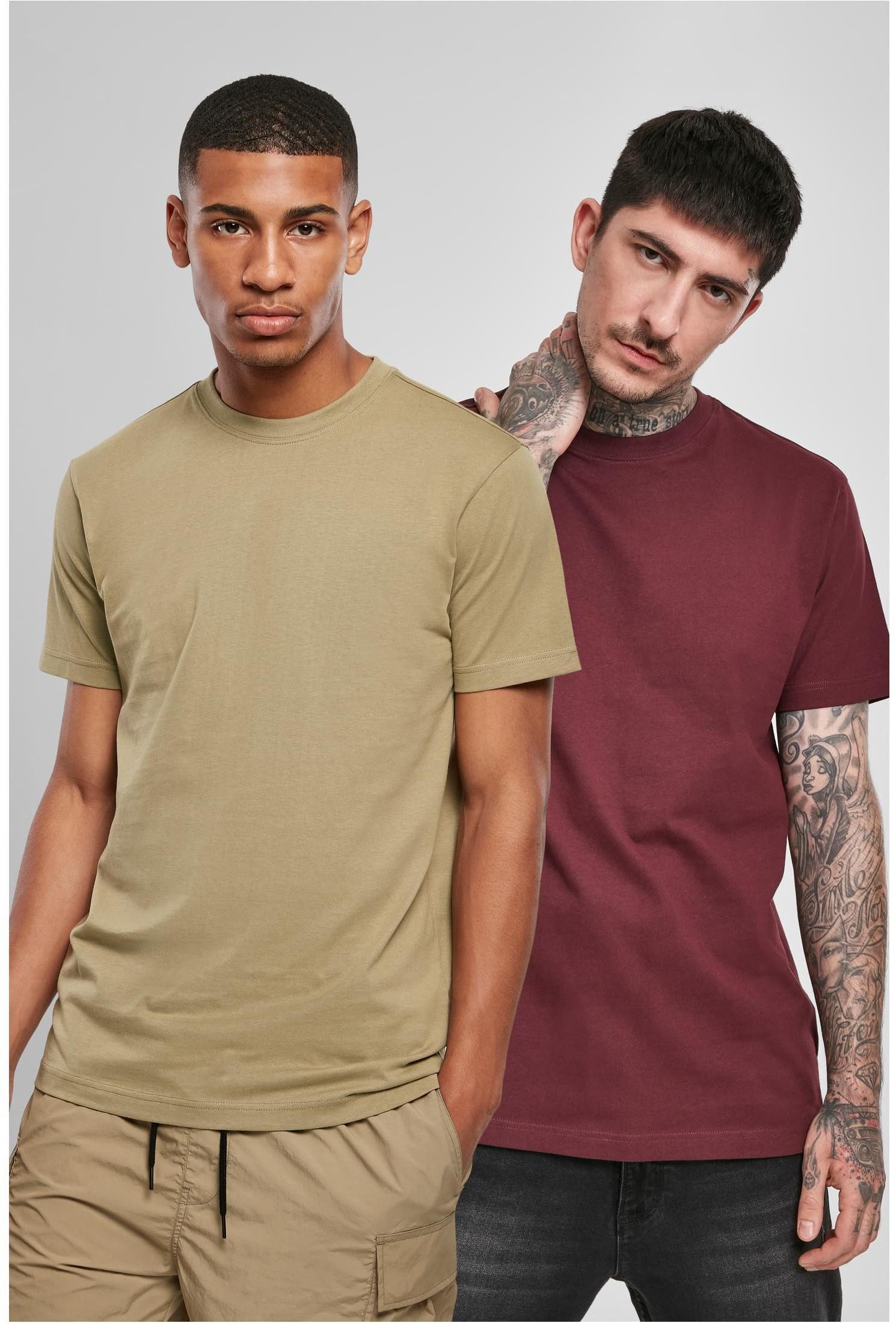 Rundhalsshirt Basic Tee 2-Pack Herren T-Shirt