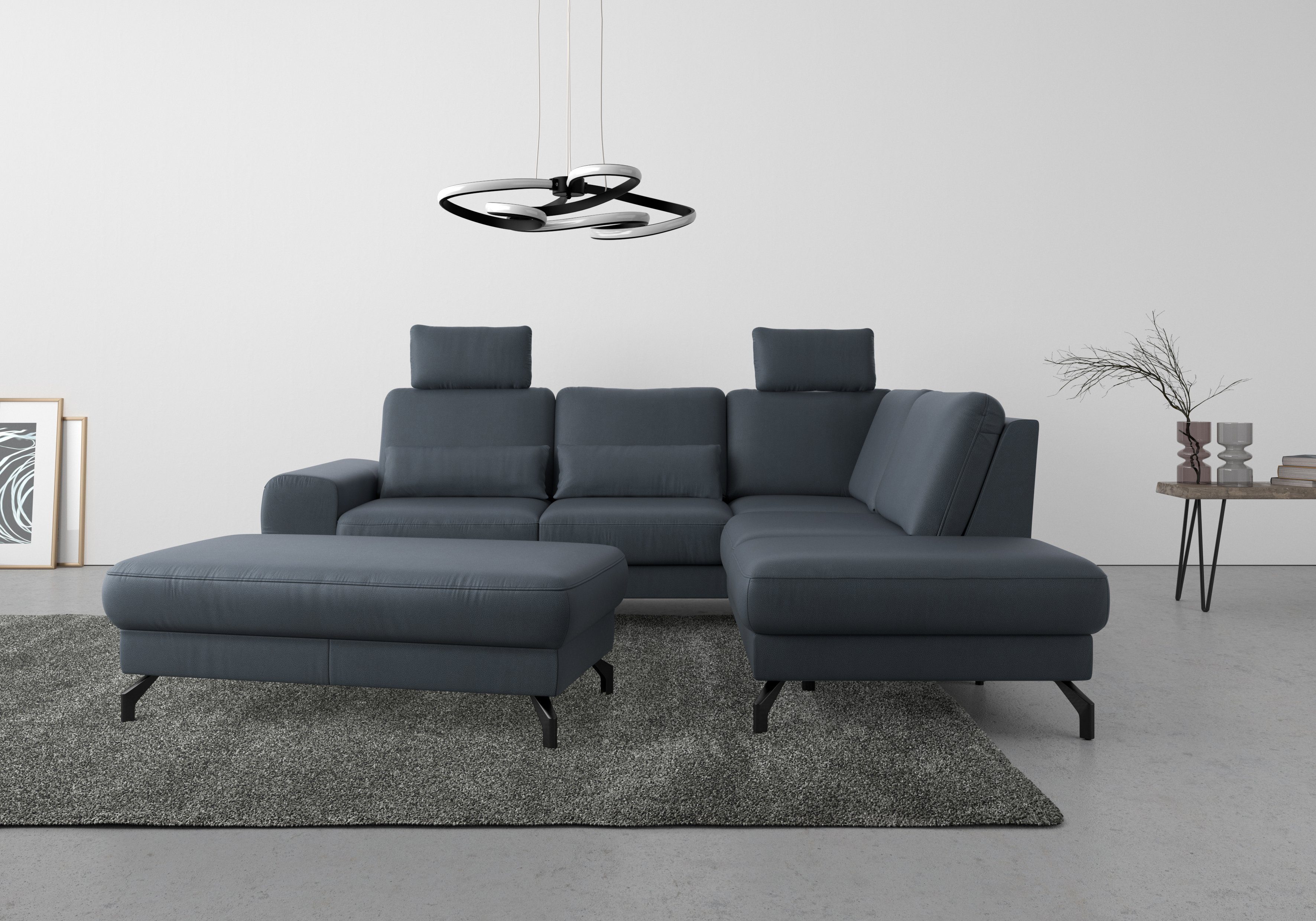 sit&more Ecksofa Cinturo, inklusive Sitzhöhe Sitztiefenverstellung und Federkern, 45 cm