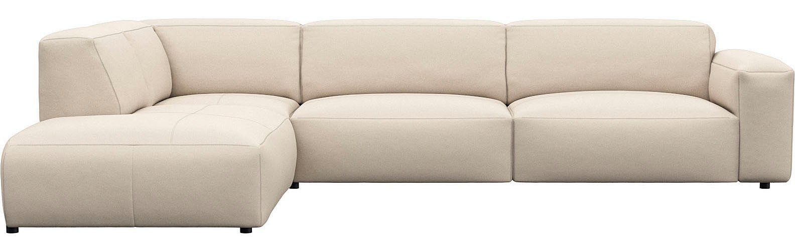 FLEXLUX Ecksofa Lucera, super bequem durch hochwertigen Sitzaufbau mit Kaltschaum, modern & anschmiegsam, L-Form, Designsofa
