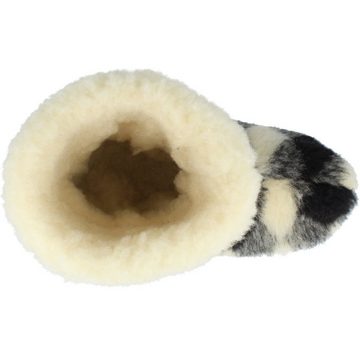 filsko Warme Winter Hausschuhe Hausschuh mit Gummisohle, aus Schafwolle