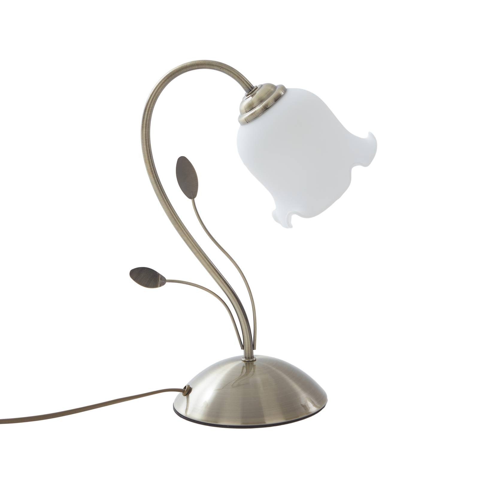 Lindby Tischleuchte Matea, Glas Weiß IP20, 1 x 60 W
