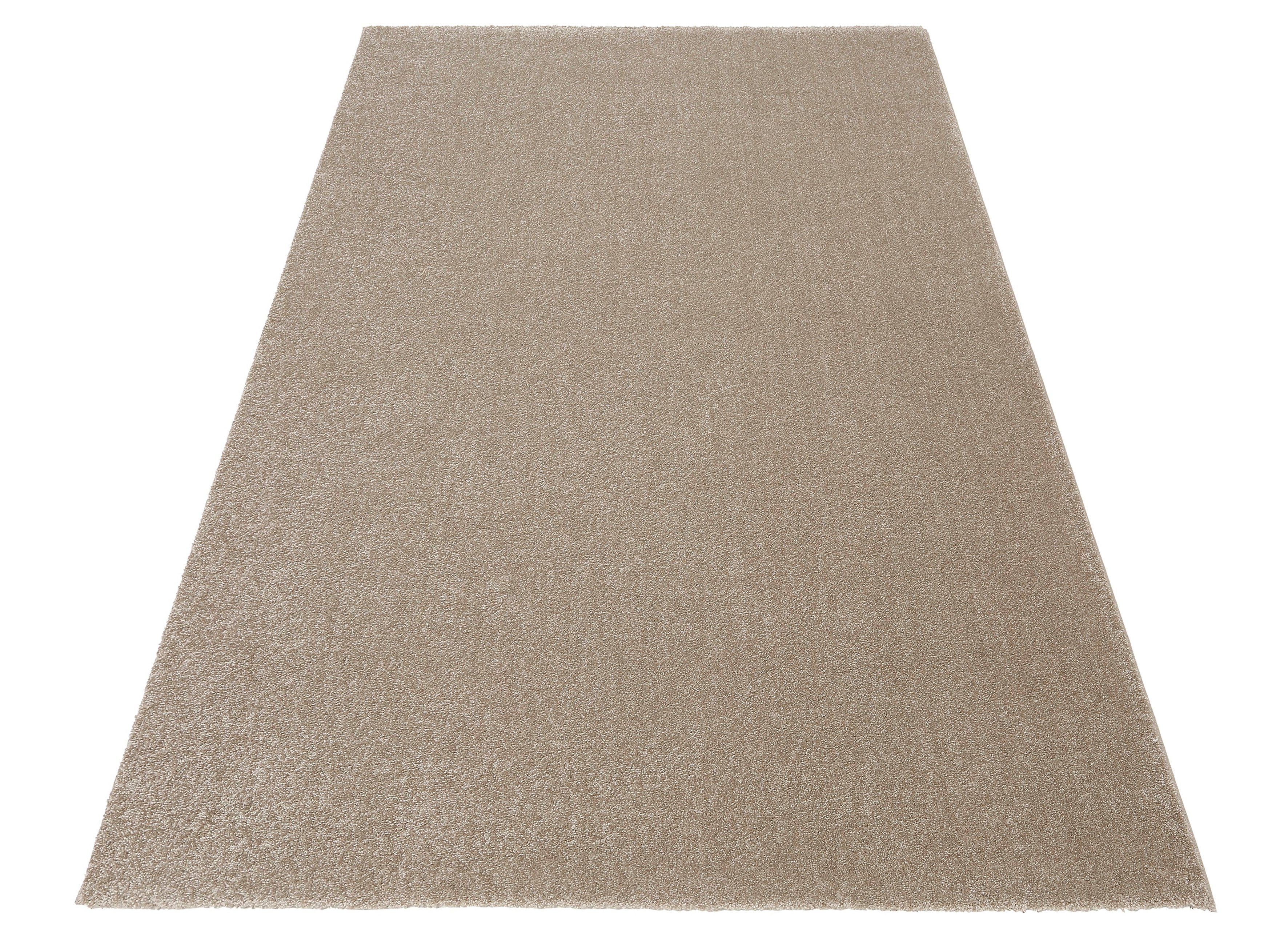 Teppich Tore, Home affaire, rechteckig, Höhe: 10 mm, Kurzflor, Frisee-Teppich, besonders dichte Qualität, flach, einfarbig sand
