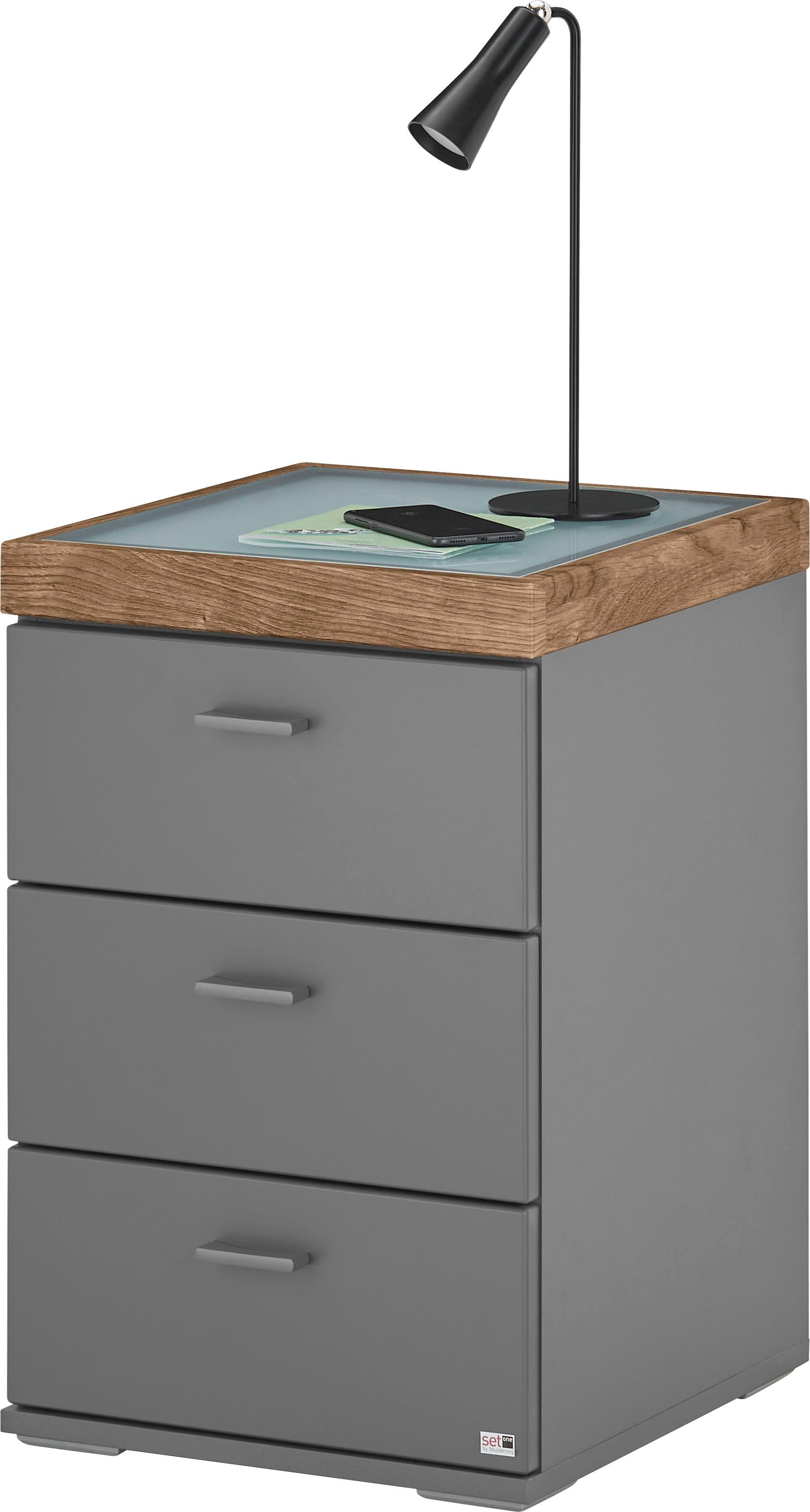 set one by Musterring Nachtschrank Lancaster Dielen (1-St) inklusive LED-Beleuchtung, in 2 Farben erhältlich, B 41 x H 61 cm