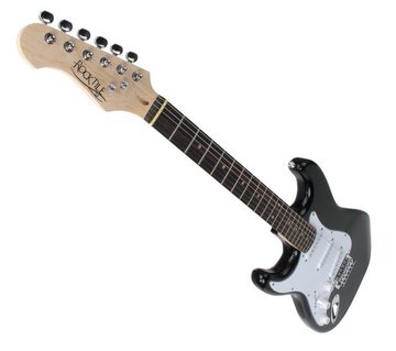 Rocktile E-Gitarre Pro ST3 Linkshänder elektrische Gitarre, ST-Sytle, Spar-Set, inkl. Gigbag, Kabel, Plektren, Schule & Saiten, Lefty Gitarre - 3 Single Coil Tonabnehmer - 22 Bünde