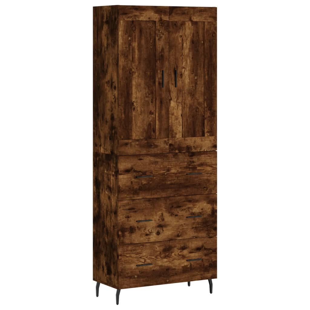vidaXL Highboard Highboard Räuchereiche 69,5x34x180 cm günstig online kaufen