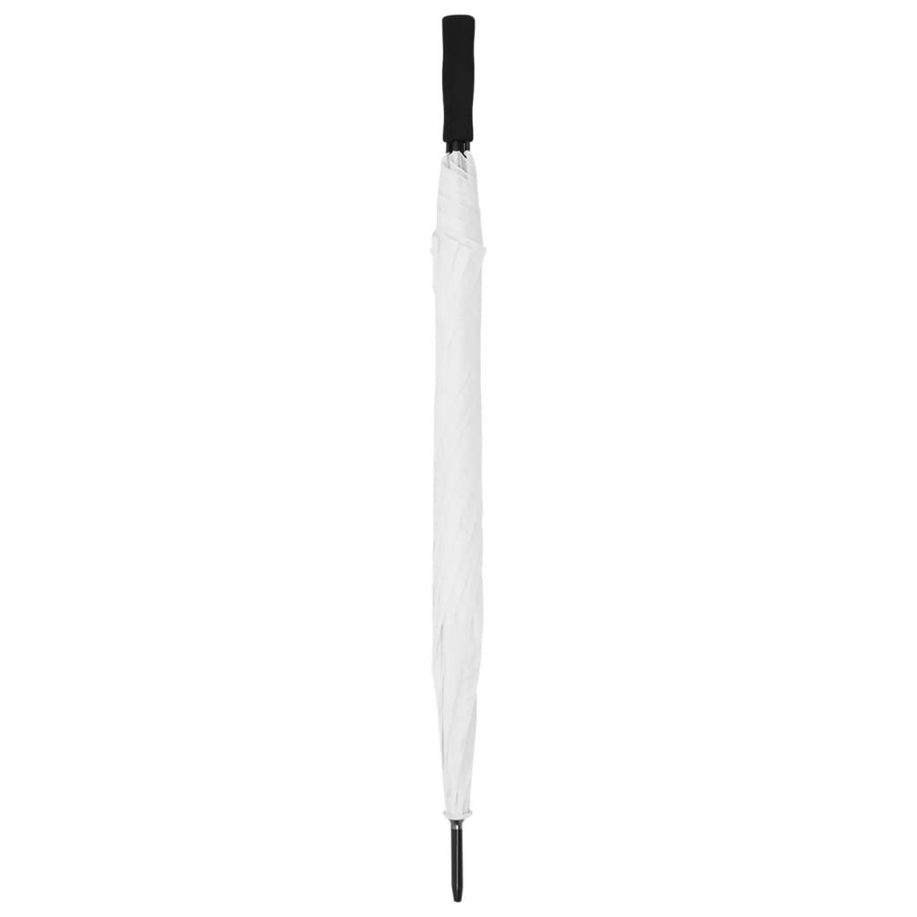 vidaXL Taschenregenschirm Regenschirm Weiß 130 cm