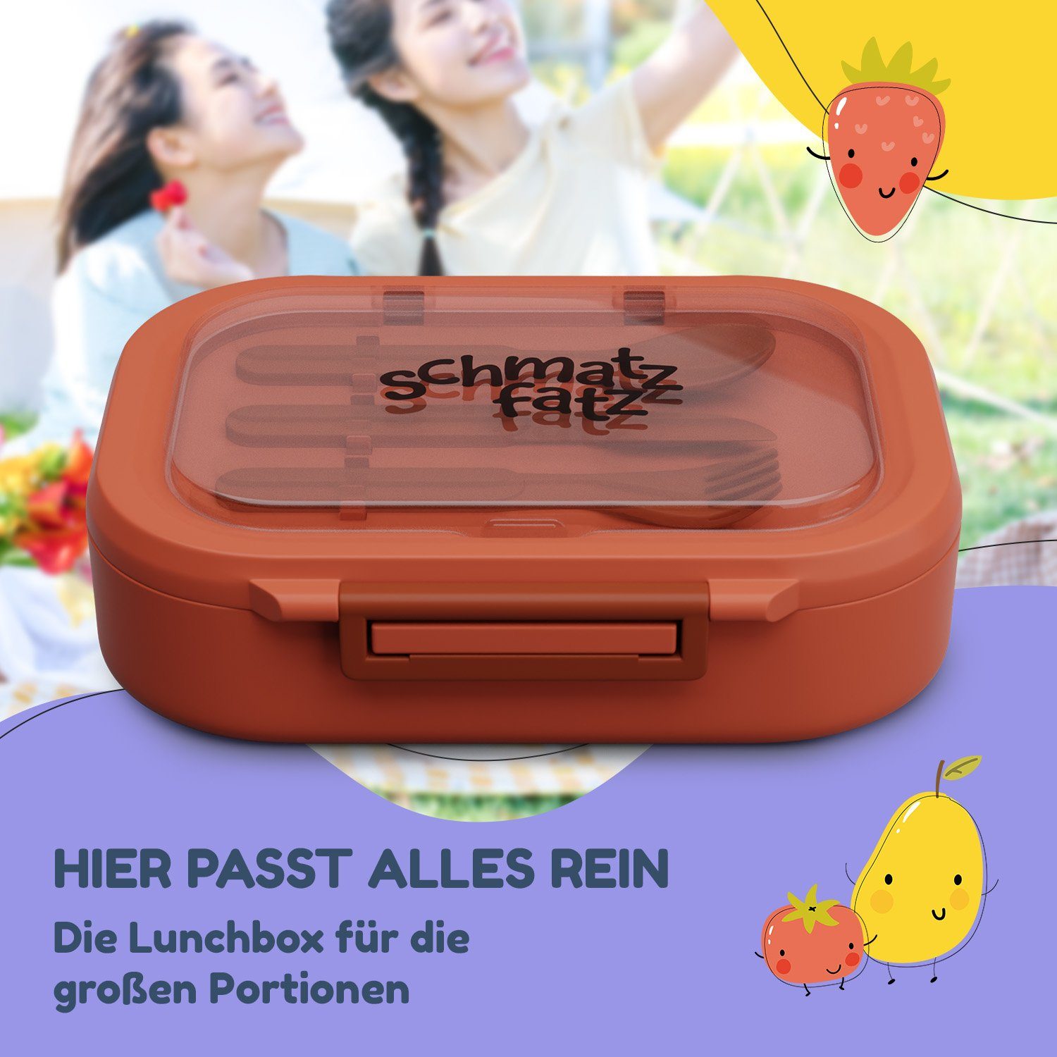 Bunko Fächer, Tritan, Lunchbox Frischhaltedose (Packung) 3 Klarstein