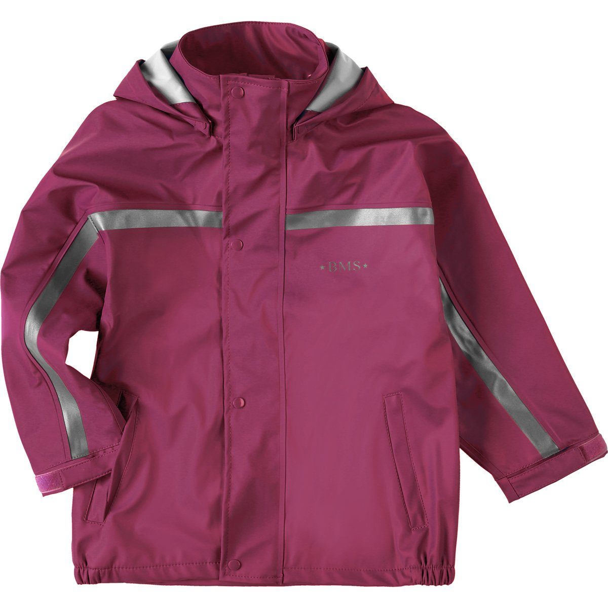 BMS Regen- und Matschjacke BMS Regenjacke für Kinder 100% wasserdicht mit Kapuze beere