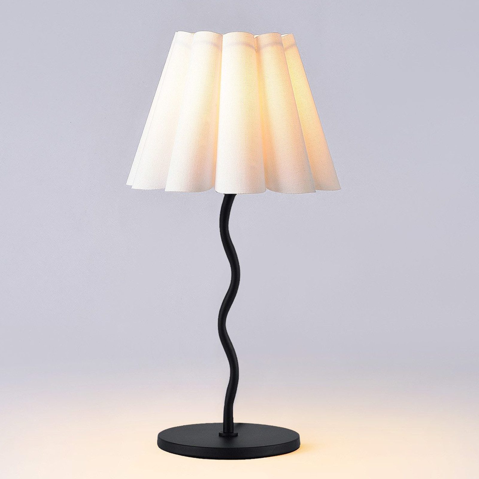 STANBOW Tischleuchte Nachttischlampe S-förmige Tischlampe aus Eisen, schwarz, Modern, Natur, ohne Leuchtmittel, E14, Max. 40W, Ein-/Ausschalter, Kippschalter