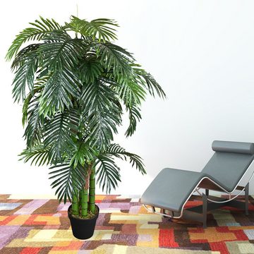 Kunstpalme Palmenbaum Palme Arekapalme Künstliche Pflanze Kunstpflanze 180 cm, Decovego