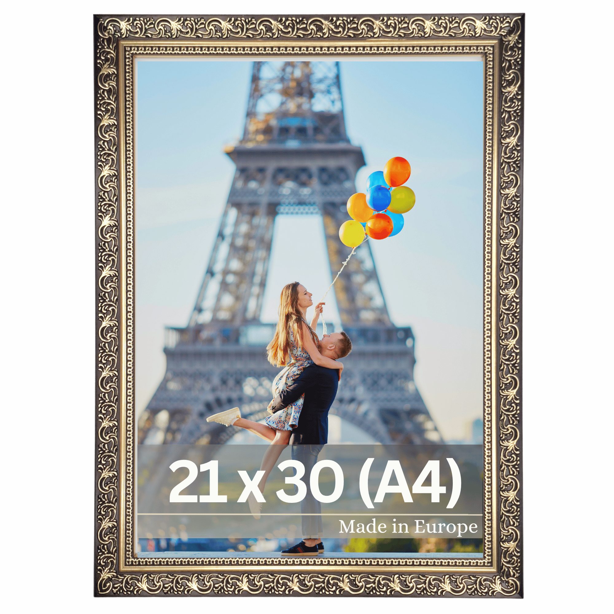 Victor (Zenith) Bilderrahmen Vinci, Bilderrahmen 21x30 cm Schwarz Gold A4, günstig online kaufen