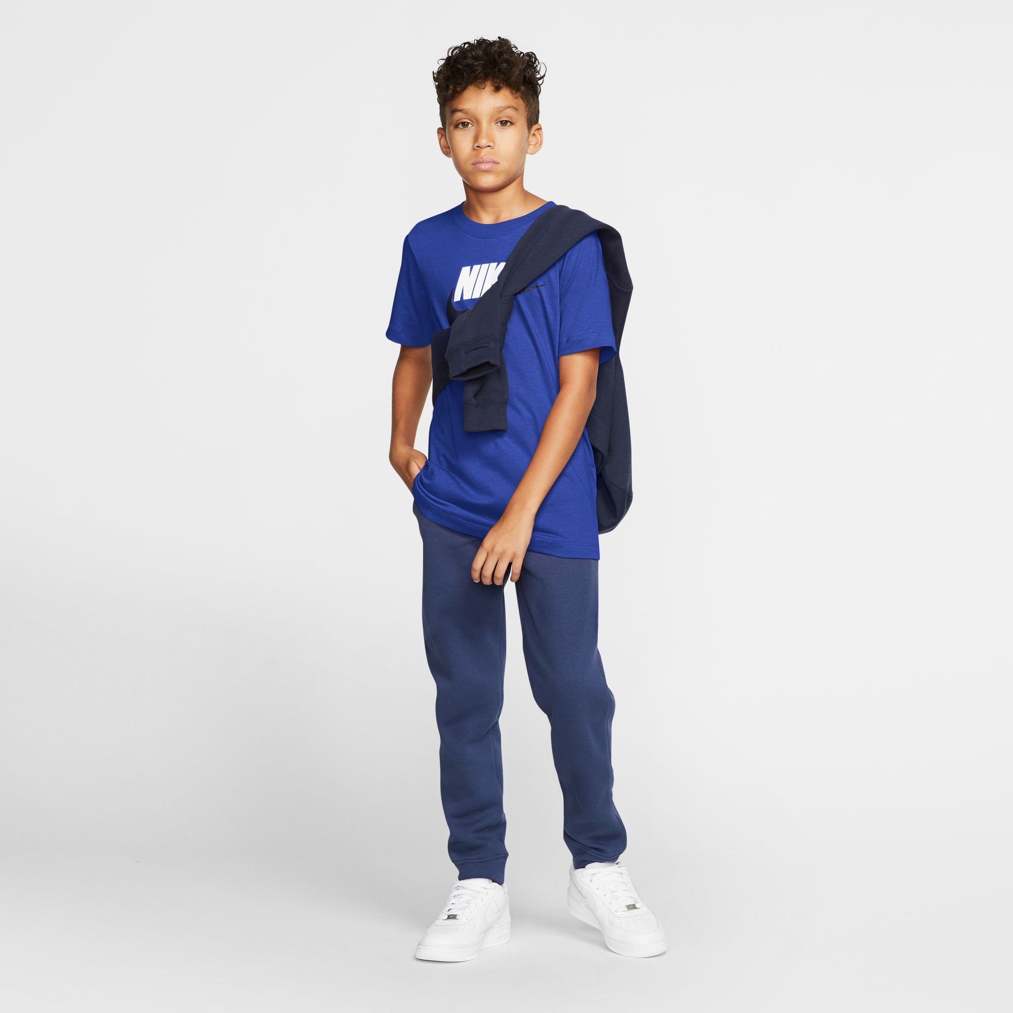 COTTON GAME NAVY Sportswear T-Shirt Nike BIG T-SHIRT KIDS' ROYAL/MIDNIGHT