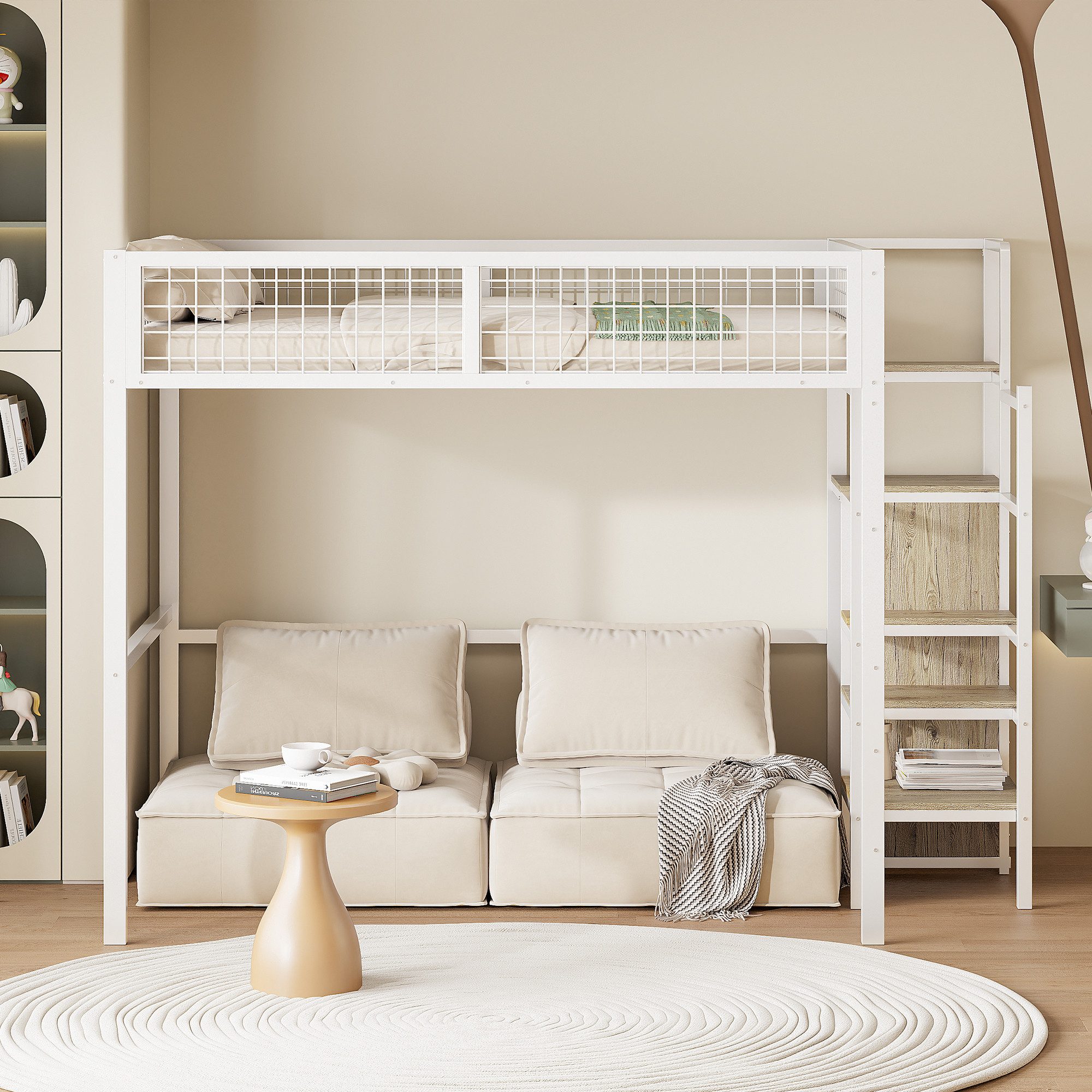 Flieks Hochbett Kinderbett 140x200cm mit Leiter, günstig online kaufen