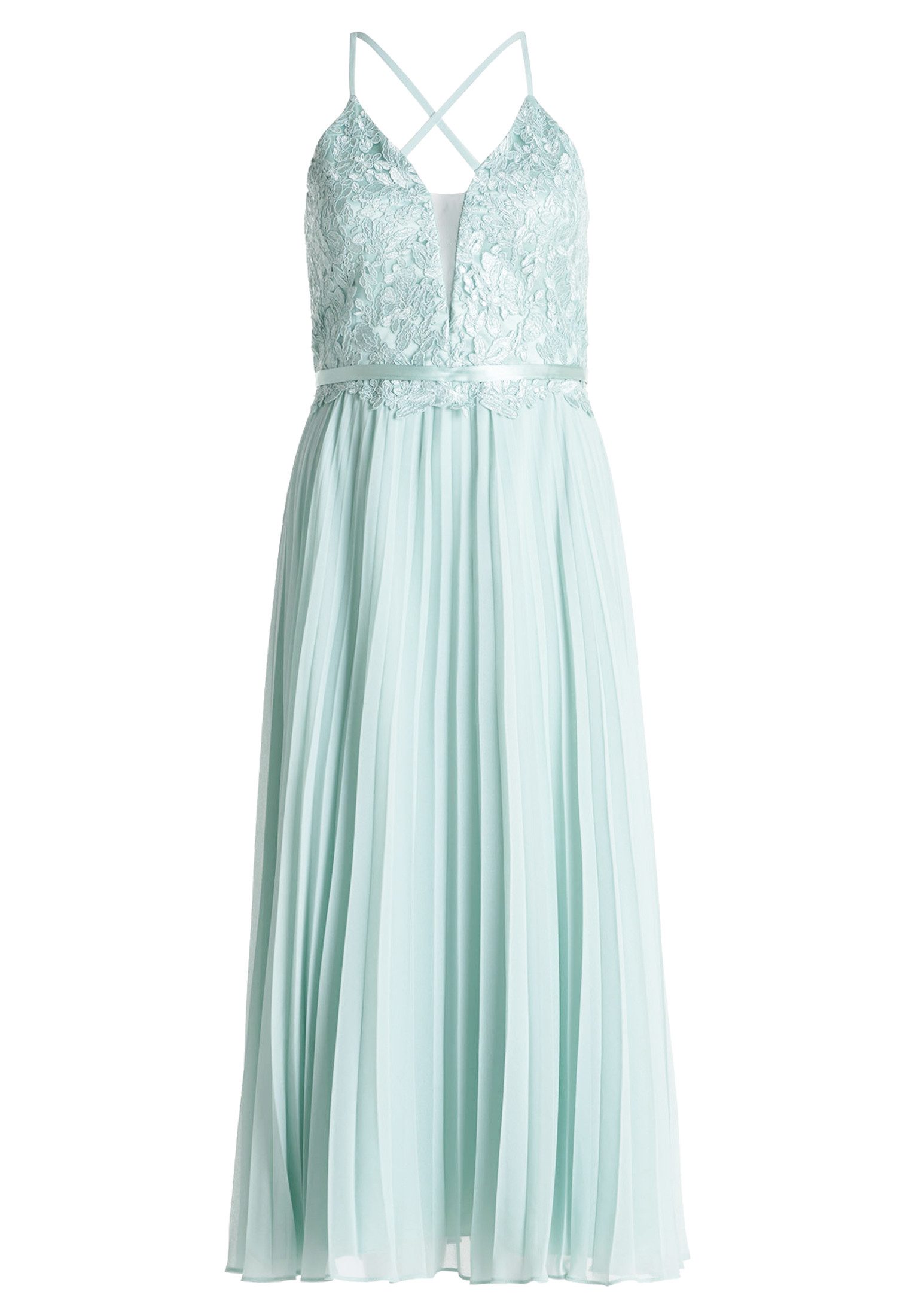 Vera Mont Abendkleid "Damen Abendkleid mit Stickerei" Ohne Tasche Plissee günstig online kaufen