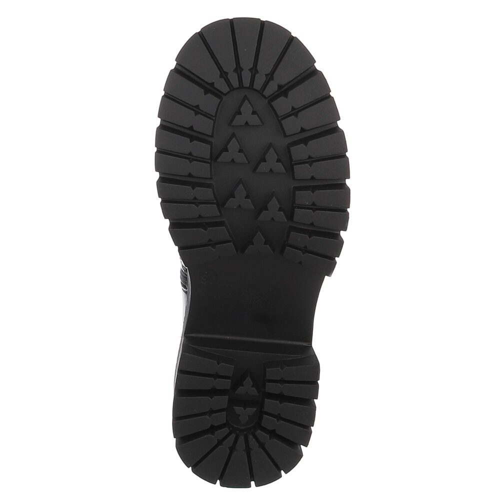 Ital-Design Modische Stiefel mit Reißverschluss für Damen - Alltagsschuh Plateaustiefel (90417918) Blockabsatz Stiefel in Braun