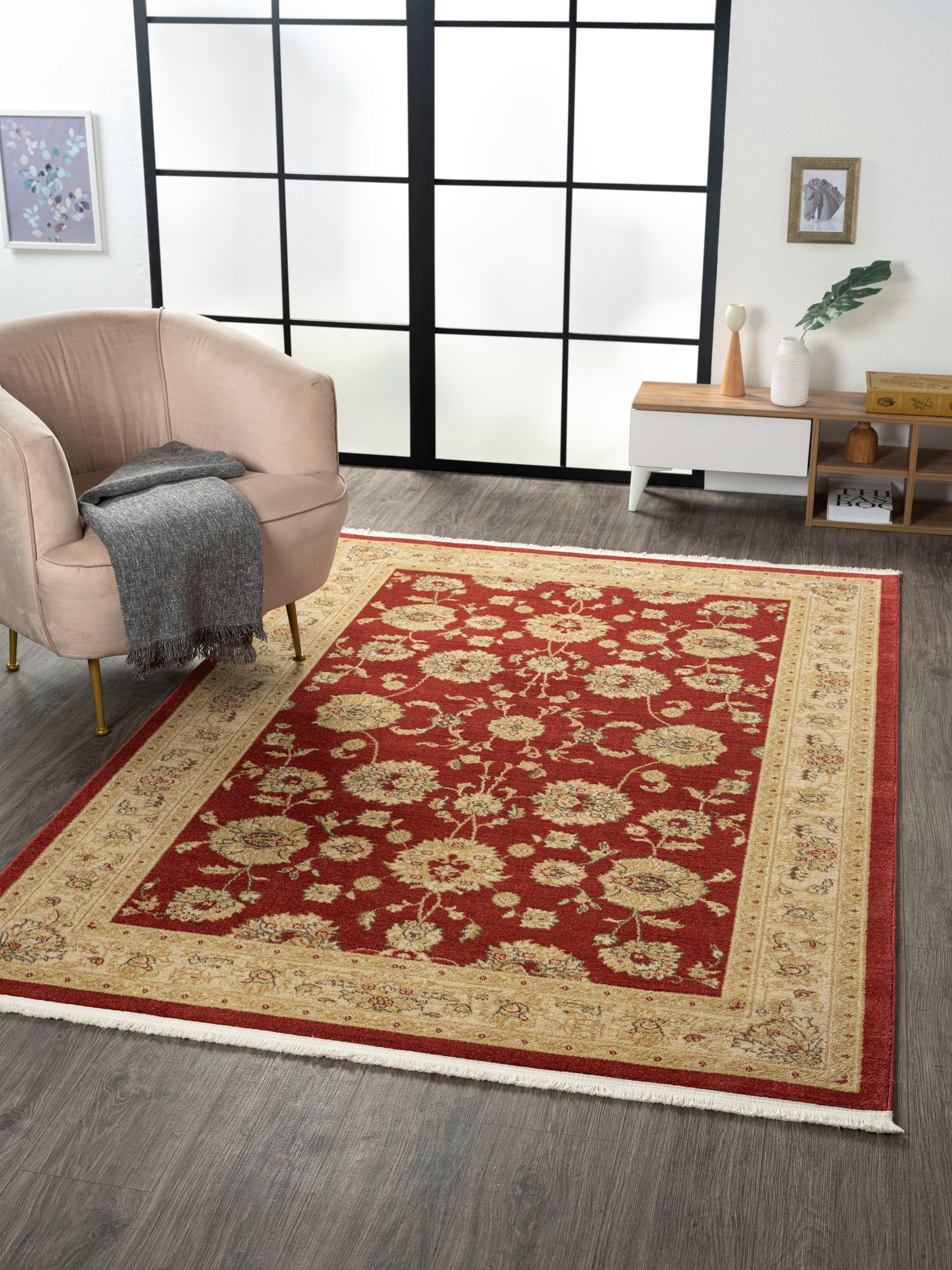 Myflair Möbel & Accessoires Teppich Maryam 3, rechteckig, Höhe: 7,5 mm, Kurzflor, Orient Optik, edler Glanz, besonders weich durch Microfaser