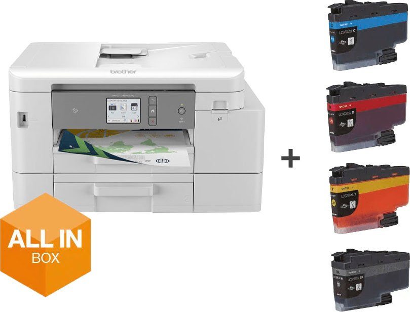 Brother MFC-J4540DWXL Multifunktionsdrucker, (LAN (Ethernet), NFC, WLAN (Wi-Fi), 4-in-1 Tintenmultifunktionsgerät mit WLAN und 3 Jahre Vor-Ort Garantie)