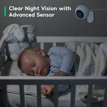 Diyarts Video-Babyphone, 2K HD Auflösung, Babymonitor, 1-tlg., App 24x7 Überwachung, Bewegungserkennung, Zwei-Wege-Audio, Flexible Installation, sicher, einfach – mit Alexa