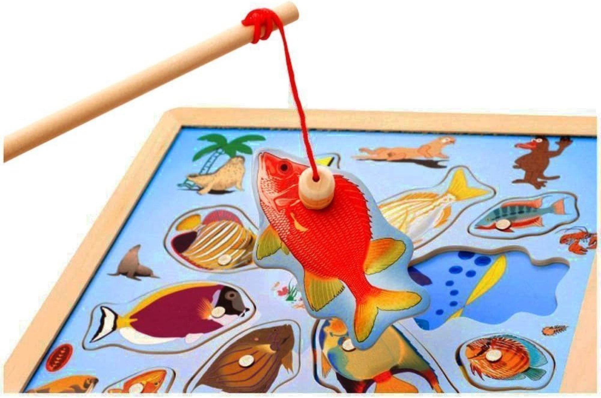 Puzzle Magnetisches Holzpuzzles Angeln: Spaß für 3-5 Jährige, 1 Puzzleteile günstig online kaufen