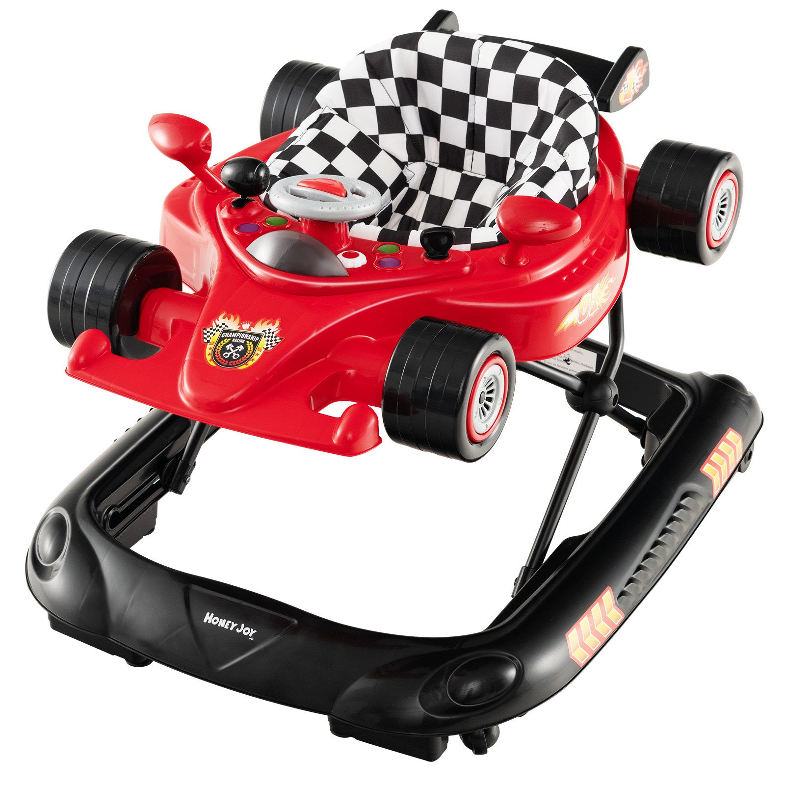 COSTWAY Lauflernwagen, 4 in 1 Baby Lauflernhilfe höhenverstellbar