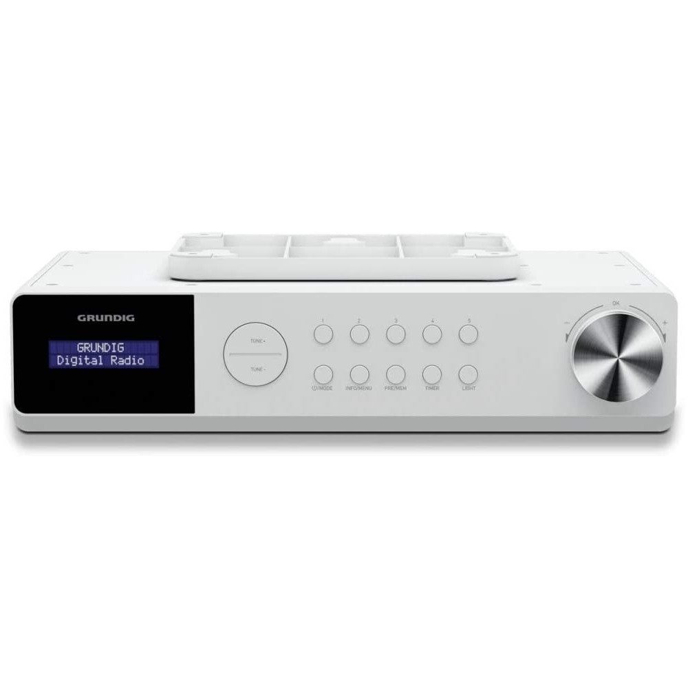 Grundig Grundig DKR 1000 BT DAB+ Weiss Küchenradio Küchen-Radio (UKW-Empfang, DAB-Empfang, DAB+, Bluetooth-fähig für kabellosen Genuss)