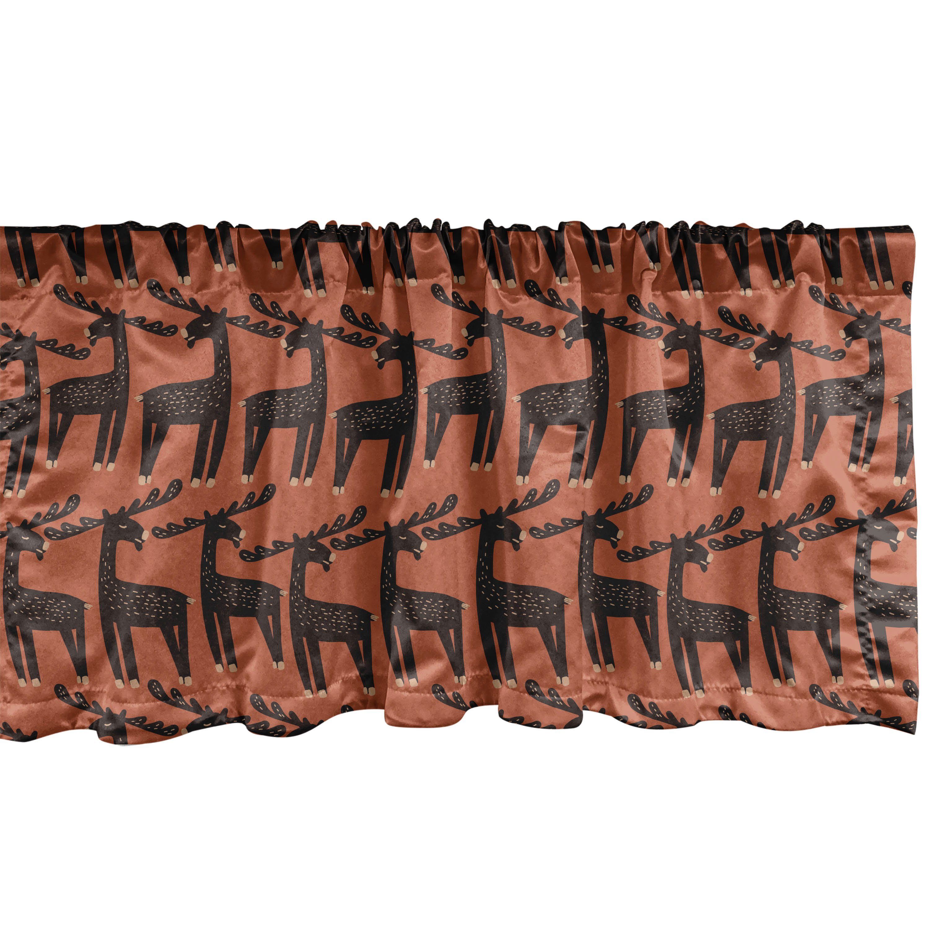 Scheibengardine Vorhang Stangentasche, Küche Dekor Tier für Elf Illustration Volant Microfaser, mit Abakuhaus, Schlafzimmer