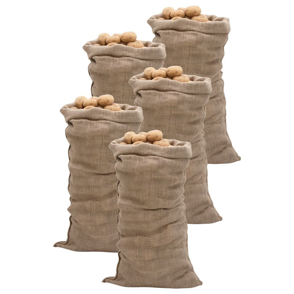 vidaXL Koffer vidaXL Jutesäcke 5 Stk. 65x135 cm 100% Jute 220 g/m²