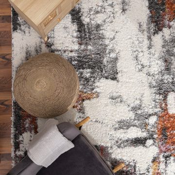 Hochflor-Teppich Wohnzimmer Schlafzimmer Abstrakt Shaggy Teppich, Paco Home, Läufer, Höhe: 34 mm