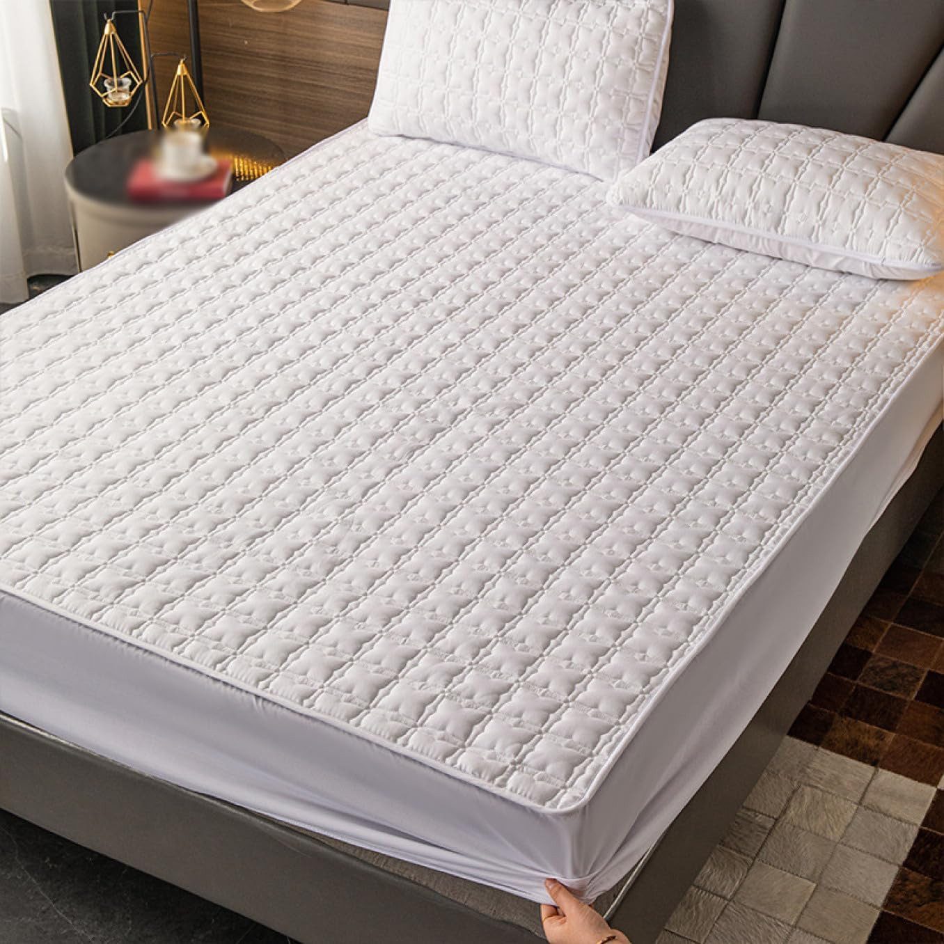 Matratzenauflage Matratzenauflage Baumwolle 90x200cm,140x200cm,180x200cm wohnTRAUM24, Atmungsaktiv Matratzenschoner, Allergiker Matratzenschutz,Waschbar