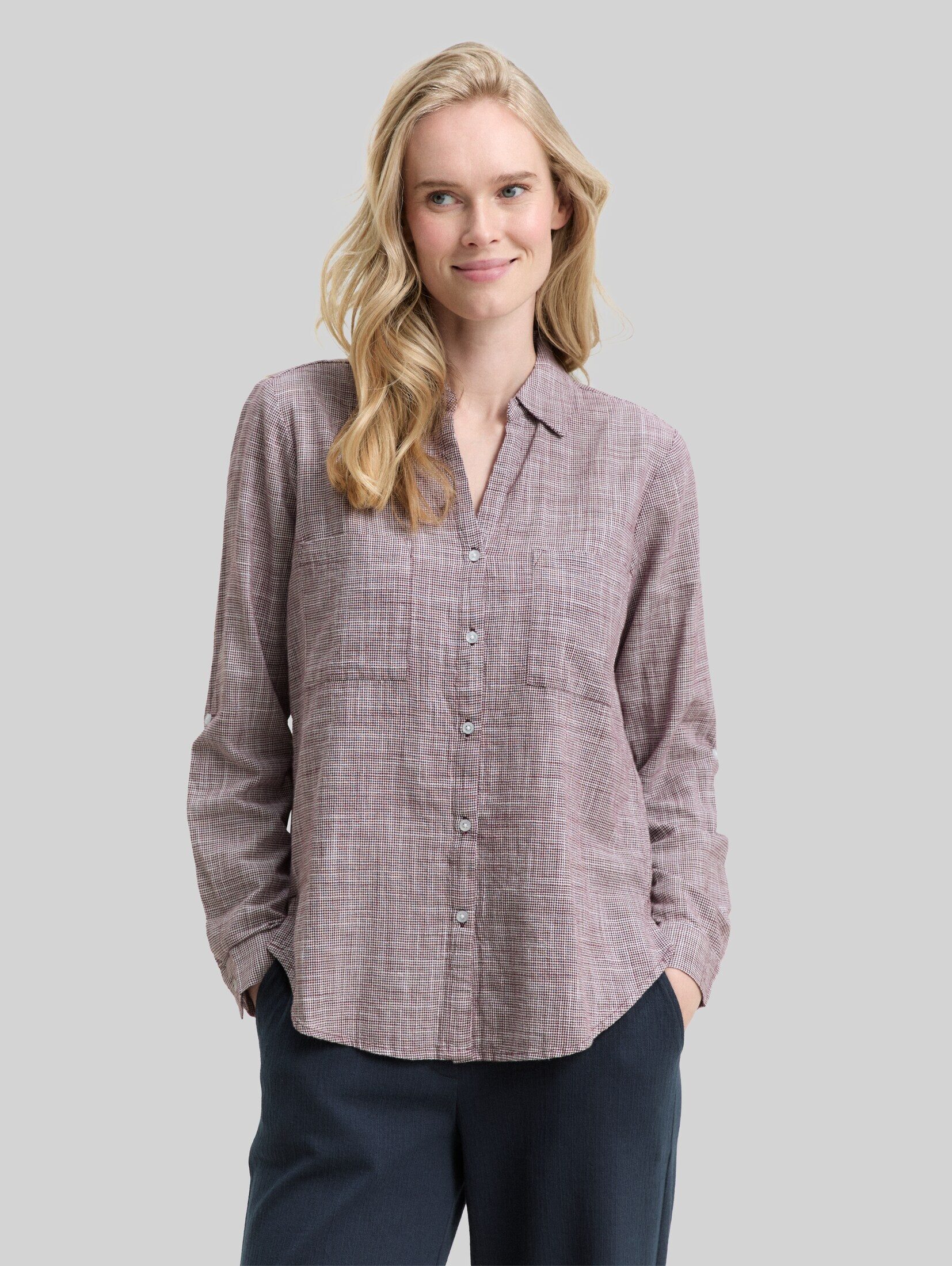 TOM TAILOR Langarmbluse Blusen & Shirts Bluse mit Brusttaschen