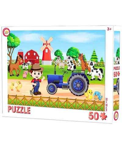 Puzzle Bauernhof, 50 Puzzleteile, Kinderpuzzle 50 Teile ab 3 Jahre