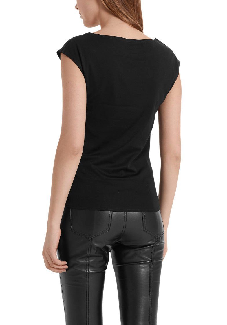 Marc Cain T-Shirt "Collection Essential" Premium Damenmode Basic-Shirt mit weitem Ausschnitt