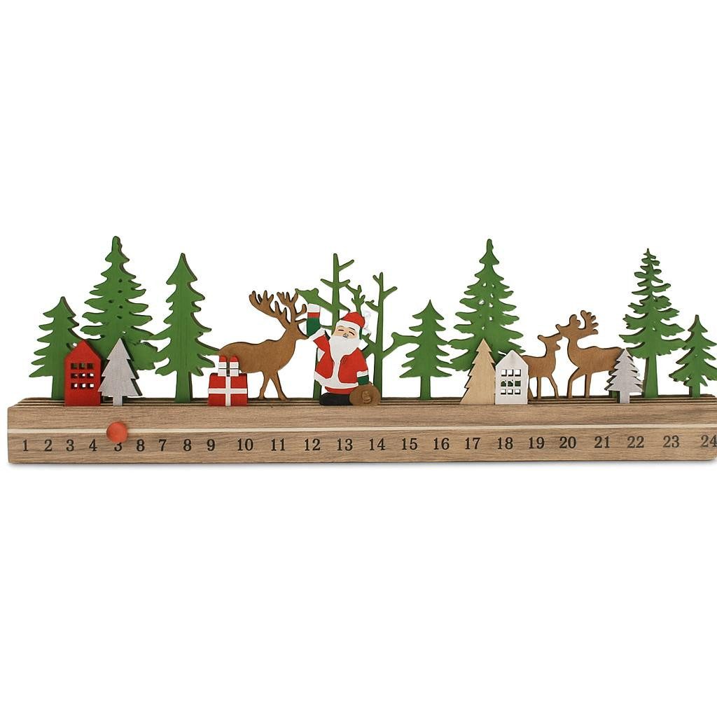 RIFFELMACHER & WEINBERGER Christbaumschmuck Riffelmacher Weihnachtskalender Zeitstrahl, Holz