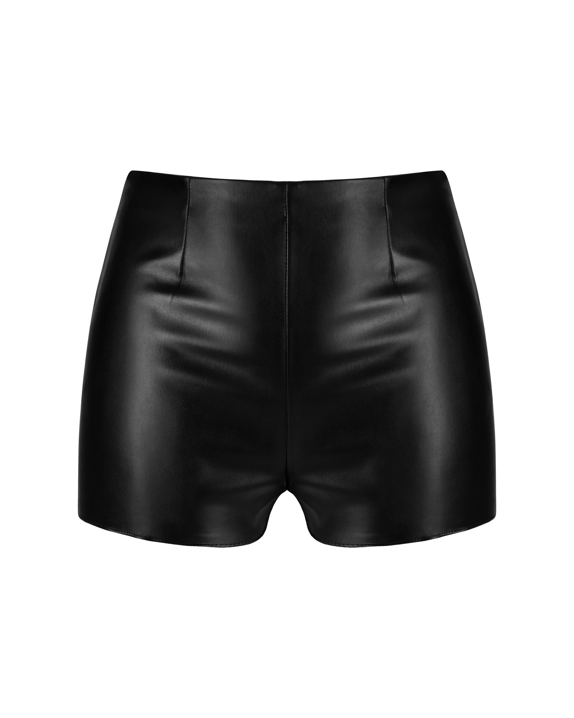 Kunstleder Wetlook (einzel, Hotpants Panty Obsessive schwarz 1-St) elastisch