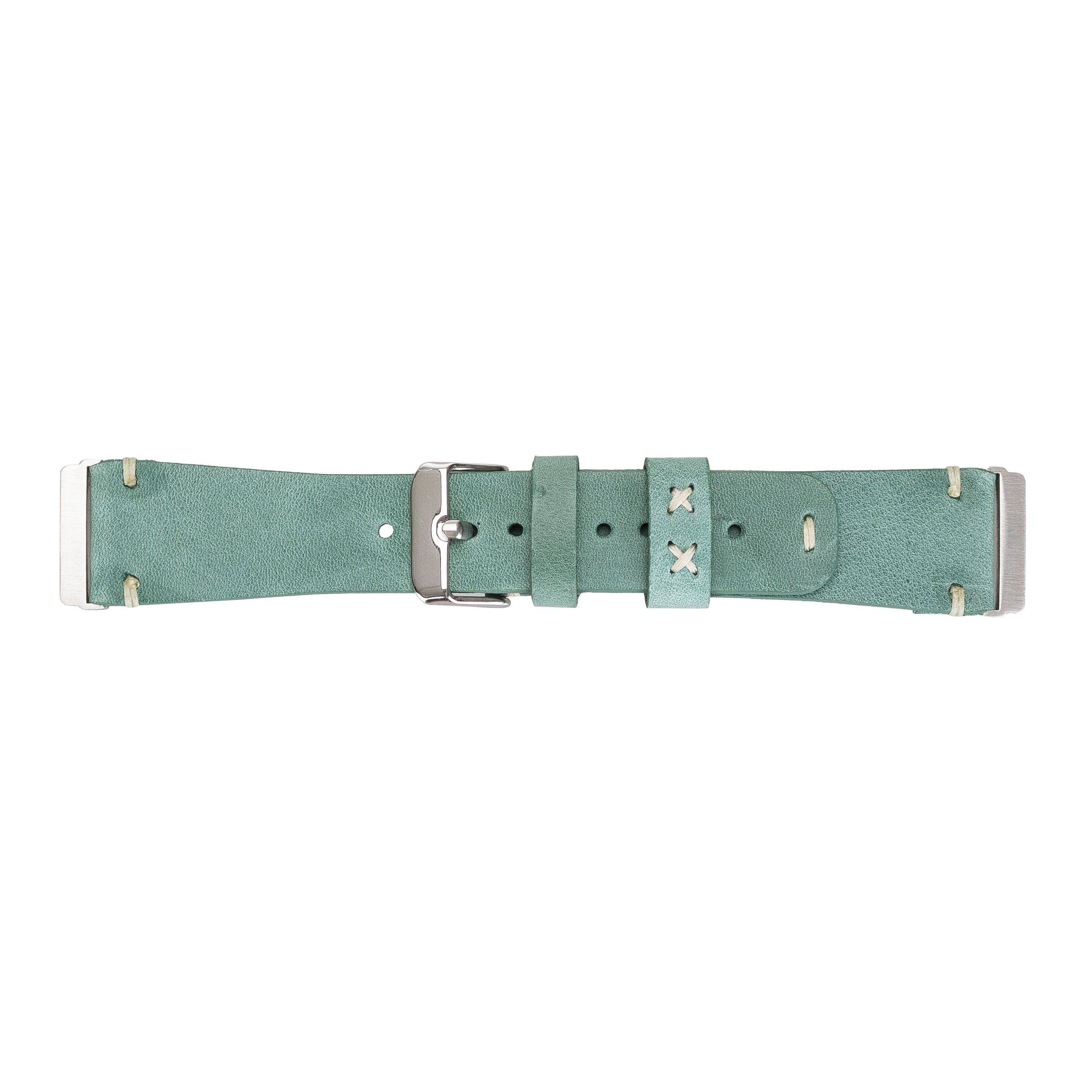 Renna Leather Smartwatch-Armband Fitbit Versa 4 / 3 / Sense & 2 Armband Echtes Leder Ersatzarmband