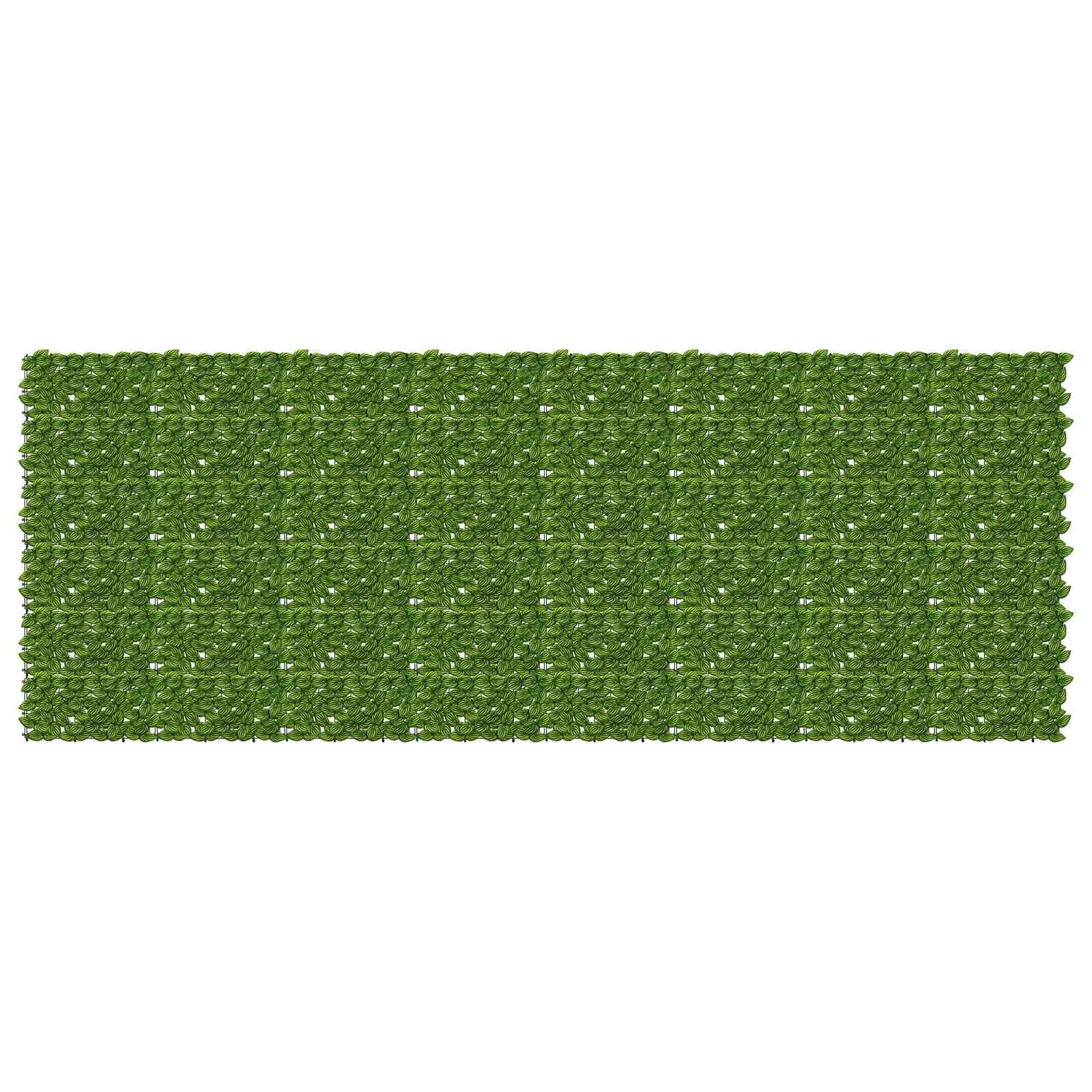 vidaXL Balkonsichtschutz Balkonsichtschutz mit Blättern Grün und Gelb 400 x 150 cm (1-St)