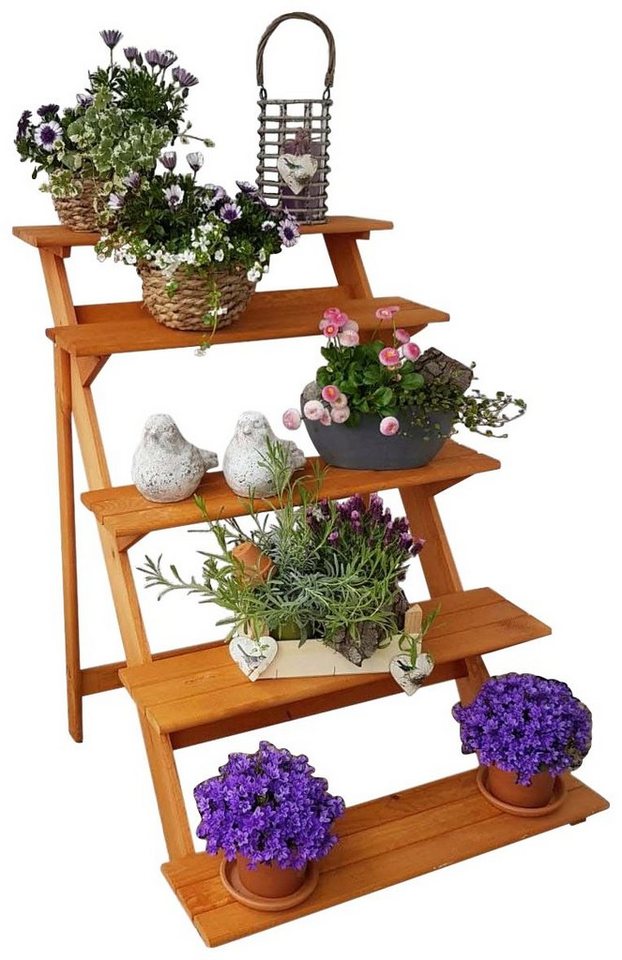 promadino Pflanzentreppe Blumentreppe groß, BxTxH: 78x100x109 cm