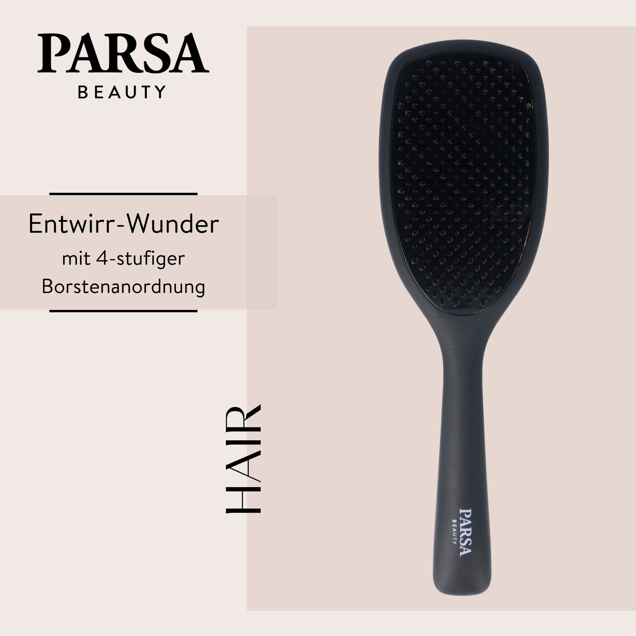 PARSA Beauty Haarbürste PARSA Beauty PROFESSIONAL Entwirr Wunder 3.0 schwarz Haarbürste