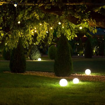 näve Gartenleuchte Außenleuchte Kugel Erdspieß Kugelleuchte Garten Strom 20 cm