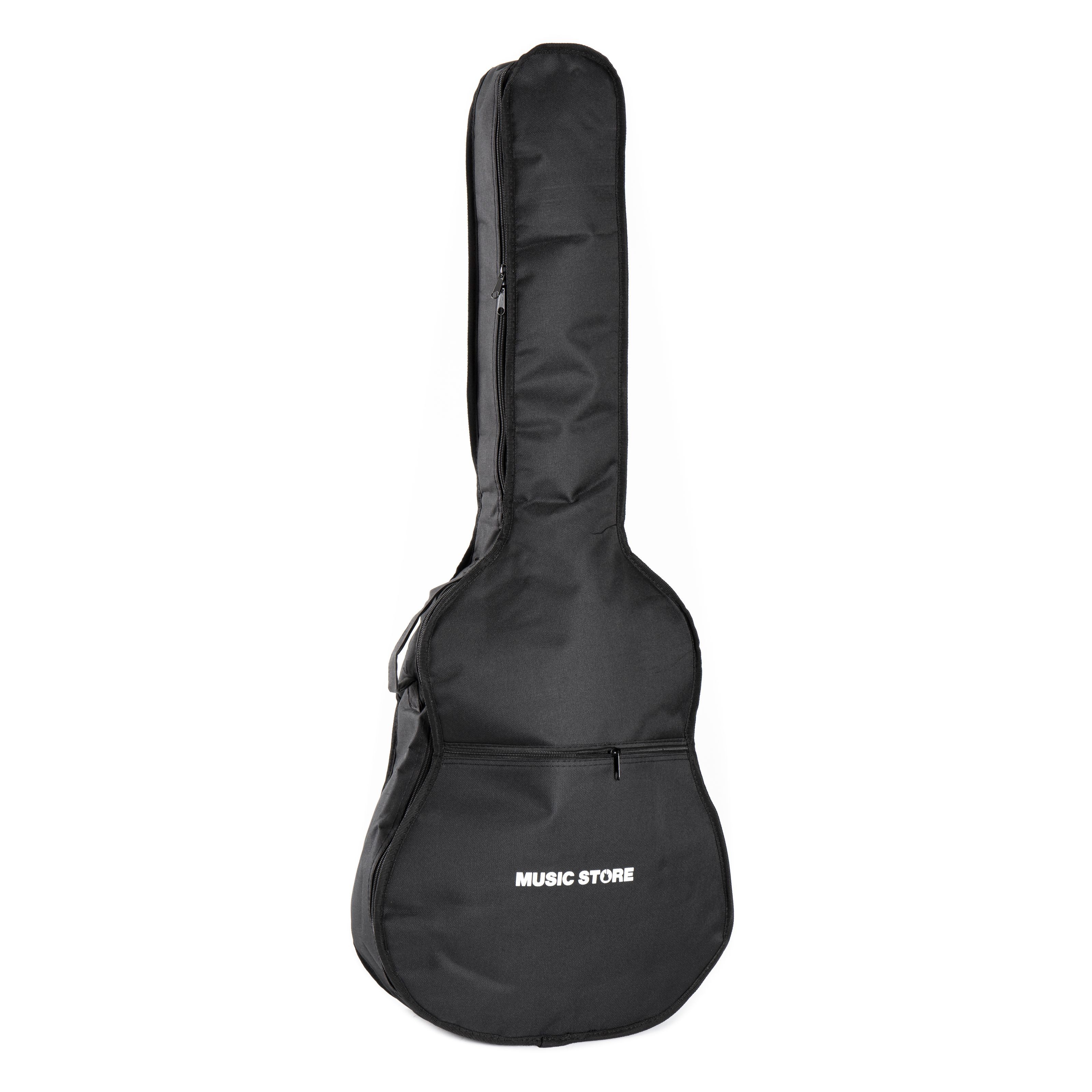 MUSIC STORE Gitarrentasche (Gigbag für Konzertgitarren 4/4 Größe Wasserabweisendes Nylon 5mm Polsterung Eco+ Classical Guitar Tasche, Gitarrenkoffer und Gitarrentaschen, Gitarrentasche Konzertgitarre), Gigbag Konzertgitarre, 4/4 Größe, Wasserabweisendes N