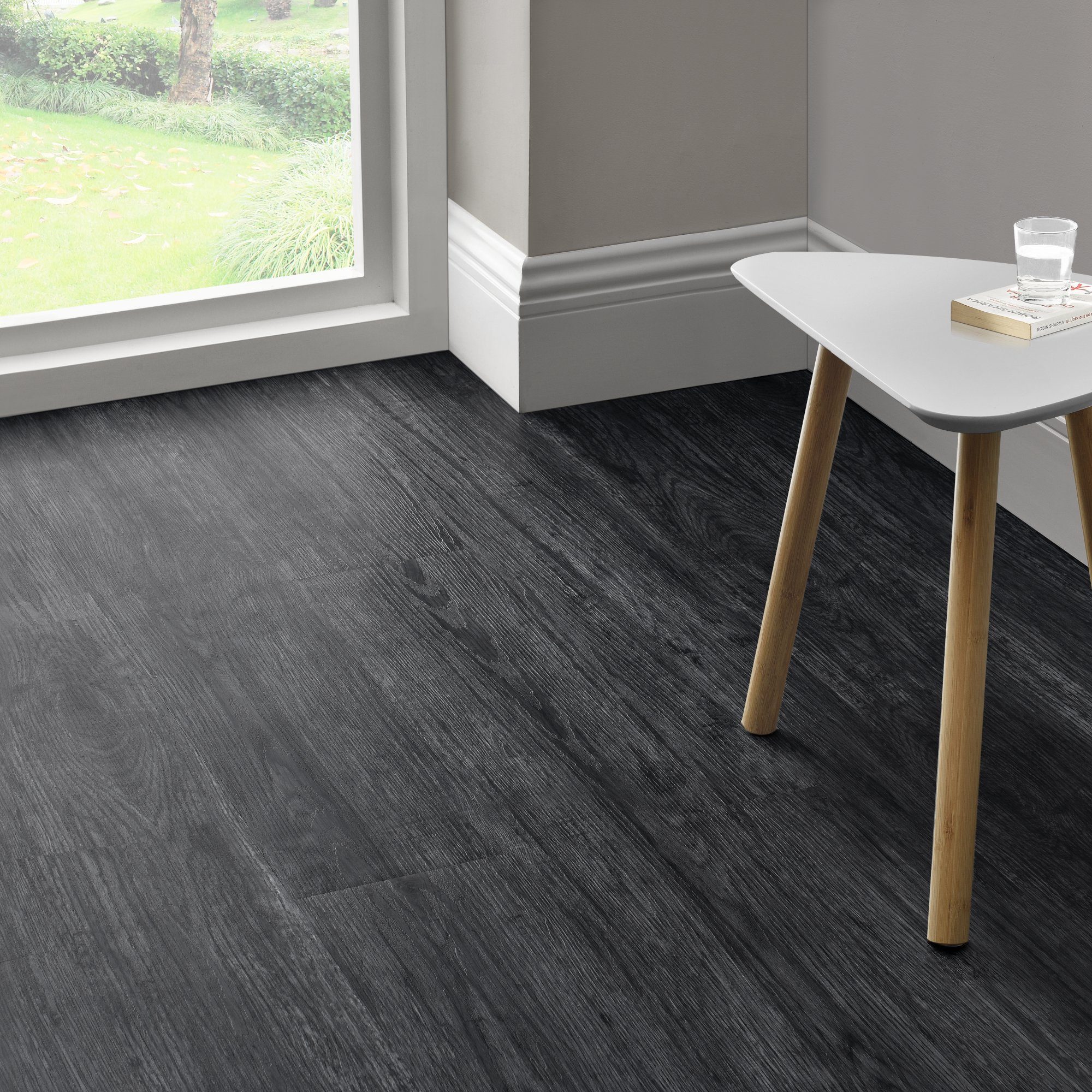 neu.holz Vinylboden, »Vanola« Vinyl Laminat Selbstklebend 3,92 m² Night Oak