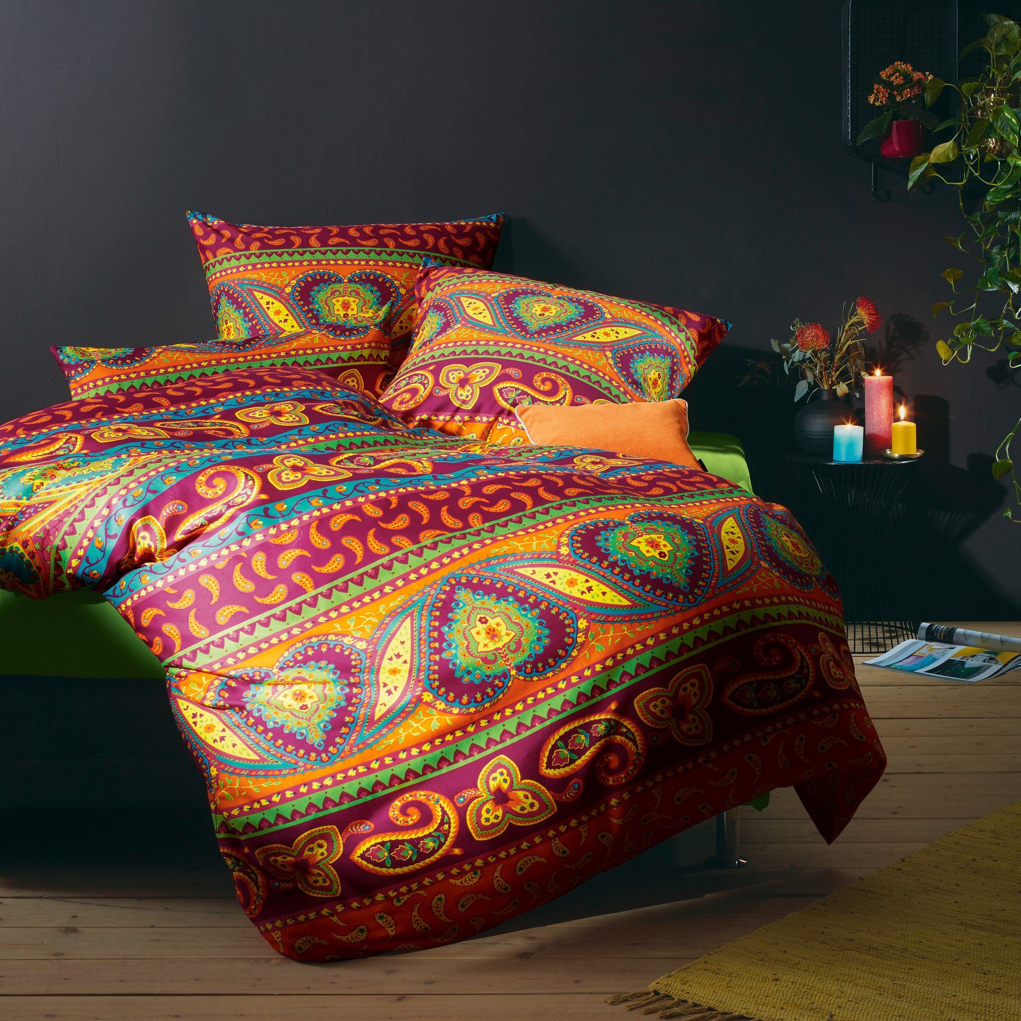 REDBEST Bettwäsche Bettwäsche, Mako-Satin, Satin Paisley/Ornamente