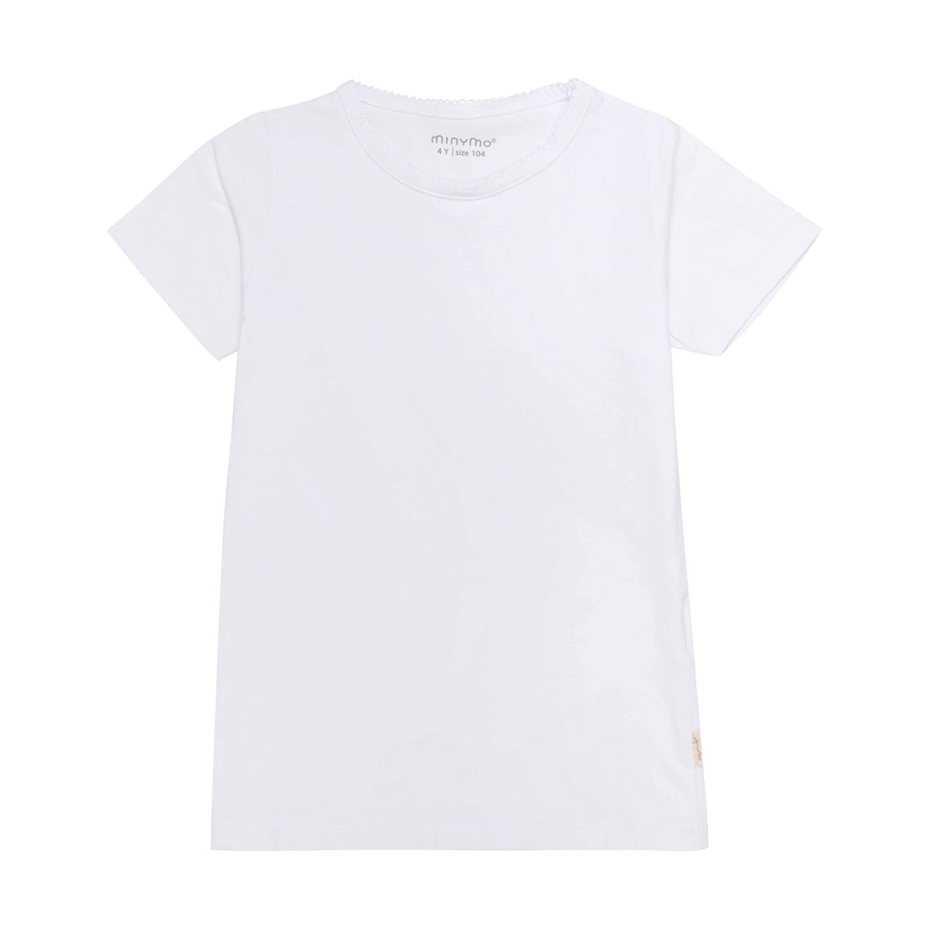 Basic - Minymo - 33 und 3933 (100) T-Shirt White Print 2er-Pack MINYMO Kurzarmshirt MIBasic (2-pack) mit T-shirt -