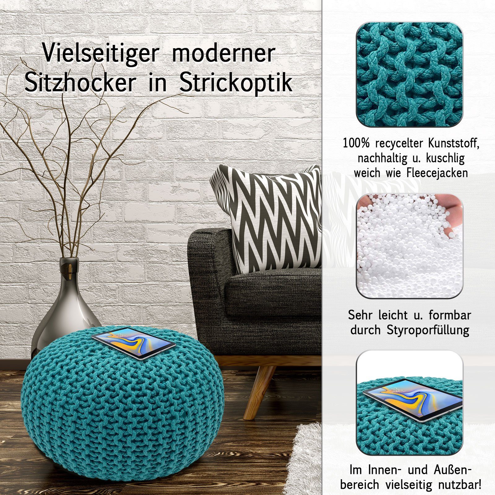 Casamia Pouf Pouf Ø 55 o. günstig online kaufen