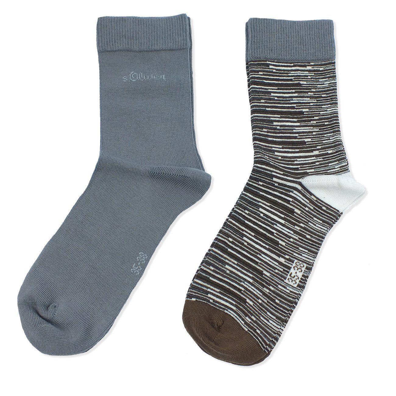 s.Oliver Langsocken s.Oliver Socks (Packung, 2-Paar, 2 Paar) Damen Unisex Herren Socken Freizeitsocken Baumwolle Ringel