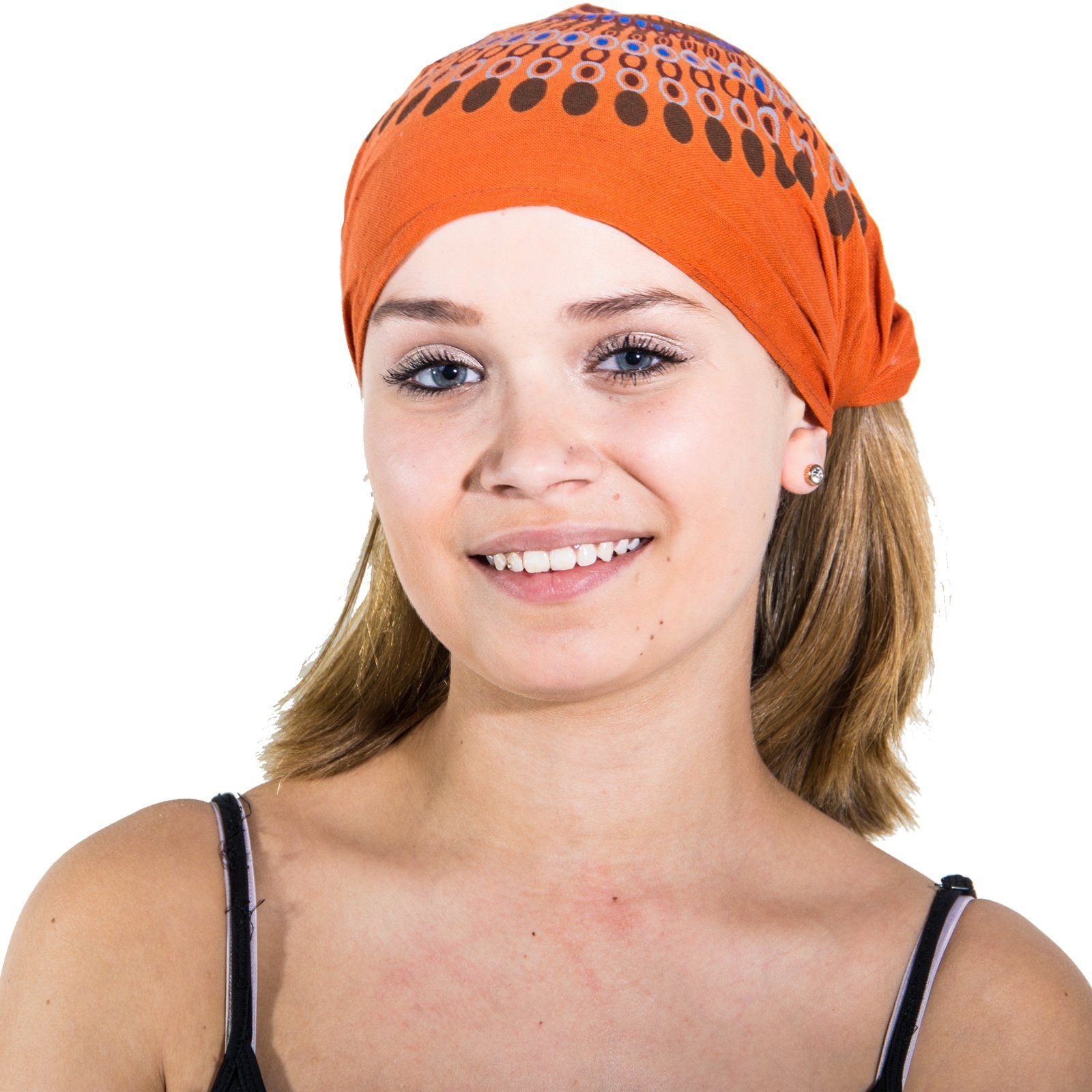 und Kunst Stirnband Haarband Haarband Mandala Orange UND Kopftuch Magie Stirnband Hippie KUNST MAGIE